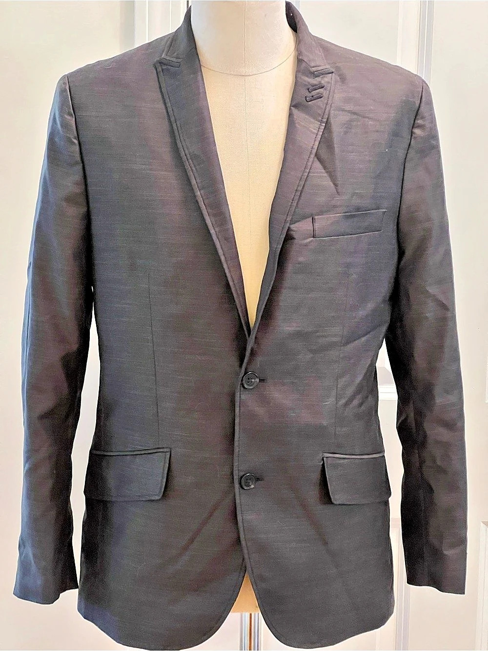 INC International Concepts Slim Fit Blazer Men's Gray Size Medium Like New